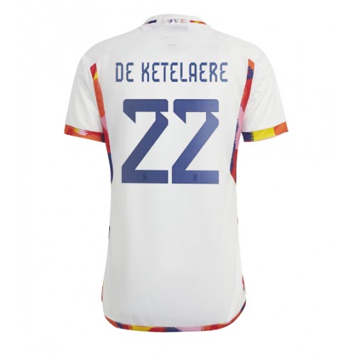 Belgija Charles De Ketelaere #22 Gostujuci Dres SP 2022 Kratak Rukav