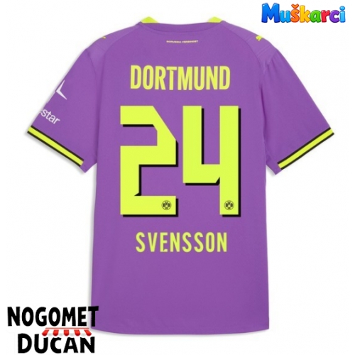 Borussia Dortmund Daniel Svensson #24 Rezervni Dres 2026-27 Kratak Rukav Borussia Dortmund Daniel Svensson #24 Rezervni Dres 2026-27 Kratak Rukav