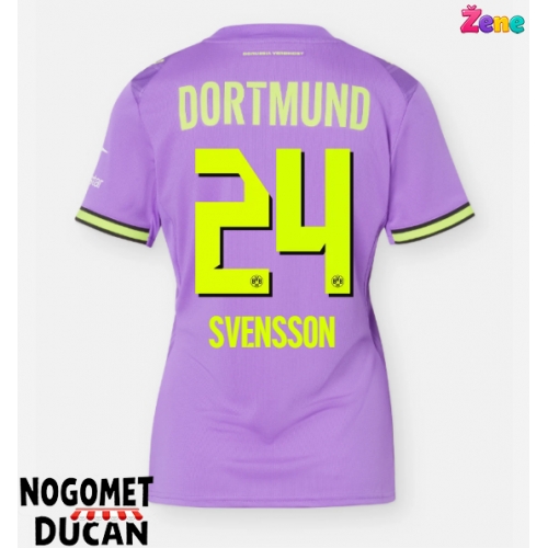Borussia Dortmund Daniel Svensson #24 Rezervni Dres Ženska 2026-27 Kratak Rukav Borussia Dortmund Daniel Svensson #24 Rezervni Dres Ženska 2026-27 Kratak Rukav