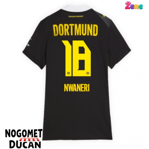 Borussia Dortmund Ethan Nwaneri #18 Gostujuci Dres Ženska 2026-27 Kratak Rukav Borussia Dortmund Ethan Nwaneri #18 Gostujuci Dres Ženska 2026-27 Kratak Rukav