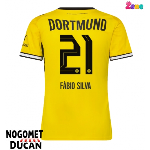 Borussia Dortmund Fabio Silva #21 Domaci Dres Ženska 2026-27 Kratak Rukav Borussia Dortmund Fabio Silva #21 Domaci Dres Ženska 2026-27 Kratak Rukav