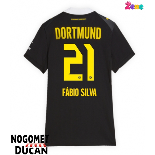 Borussia Dortmund Fabio Silva #21 Gostujuci Dres Ženska 2026-27 Kratak Rukav Borussia Dortmund Fabio Silva #21 Gostujuci Dres Ženska 2026-27 Kratak Rukav