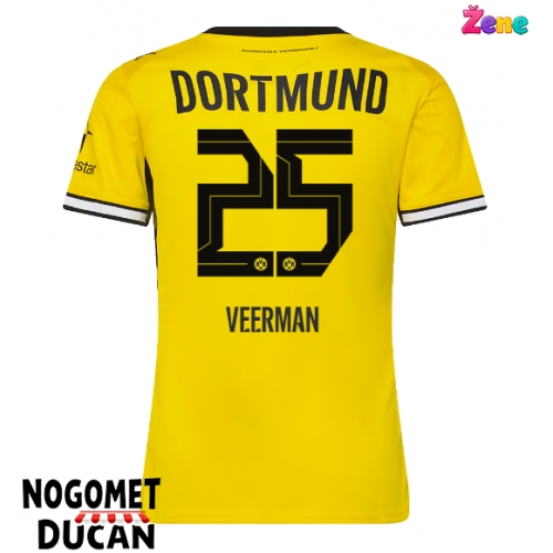 Borussia Dortmund Joey Veerman #25 Domaci Dres Ženska 2026-27 Kratak Rukav Borussia Dortmund Joey Veerman #25 Domaci Dres Ženska 2026-27 Kratak Rukav