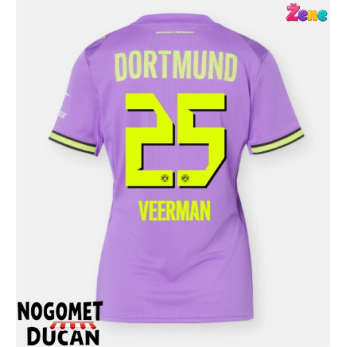 Borussia Dortmund Joey Veerman #25 Rezervni Dres Ženska 2026-27 Kratak Rukav Borussia Dortmund Joey Veerman #25 Rezervni Dres Ženska 2026-27 Kratak Rukav