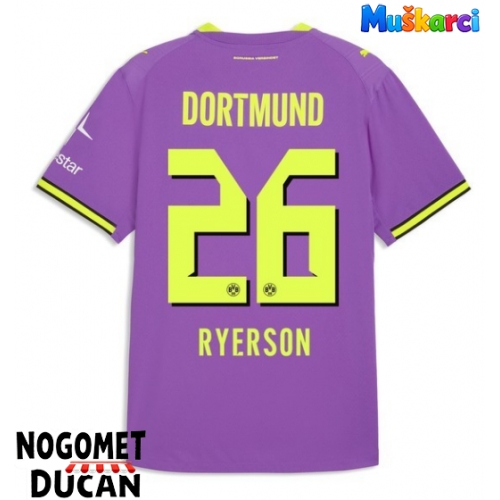 Borussia Dortmund Julian Ryerson #26 Rezervni Dres 2026-27 Kratak Rukav Borussia Dortmund Julian Ryerson #26 Rezervni Dres 2026-27 Kratak Rukav