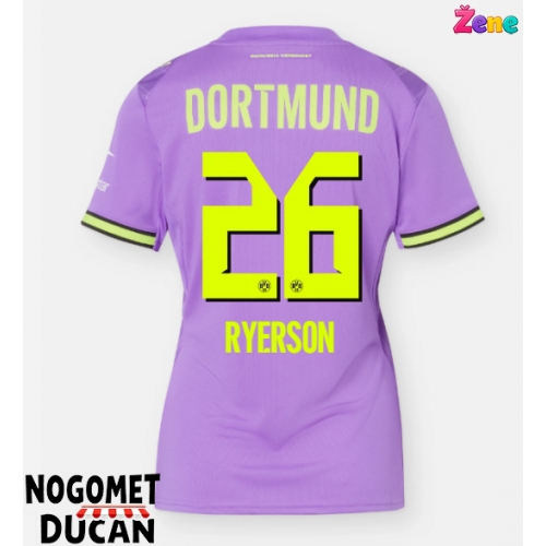 Borussia Dortmund Julian Ryerson #26 Rezervni Dres Ženska 2026-27 Kratak Rukav Borussia Dortmund Julian Ryerson #26 Rezervni Dres Ženska 2026-27 Kratak Rukav