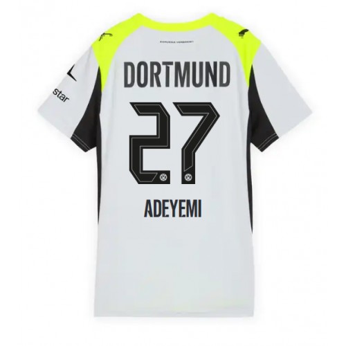 Borussia Dortmund Karim Adeyemi #27 Gostujuci Dres Ženska 2025-26 Kratak Rukav Borussia Dortmund Karim Adeyemi #27 Gostujuci Dres Ženska 2025-26 Kratak Rukav
