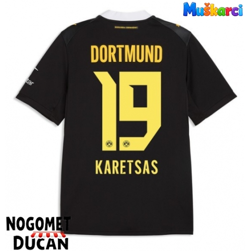 Borussia Dortmund Konstantinos Karetsas #19 Gostujuci Dres 2026-27 Kratak Rukav Borussia Dortmund Konstantinos Karetsas #19 Gostujuci Dres 2026-27 Kratak Rukav