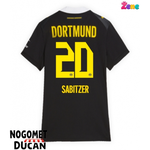 Borussia Dortmund Marcel Sabitzer #20 Gostujuci Dres Ženska 2026-27 Kratak Rukav Borussia Dortmund Marcel Sabitzer #20 Gostujuci Dres Ženska 2026-27 Kratak Rukav