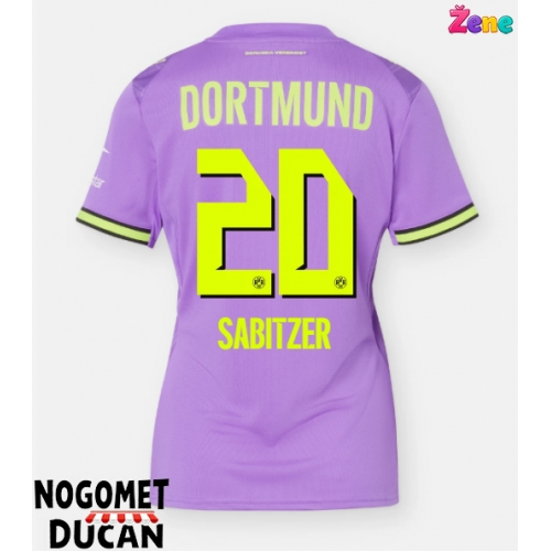 Borussia Dortmund Marcel Sabitzer #20 Rezervni Dres Ženska 2026-27 Kratak Rukav Borussia Dortmund Marcel Sabitzer #20 Rezervni Dres Ženska 2026-27 Kratak Rukav