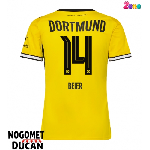 Borussia Dortmund Maximilian Beier #14 Domaci Dres Ženska 2026-27 Kratak Rukav Borussia Dortmund Maximilian Beier #14 Domaci Dres Ženska 2026-27 Kratak Rukav