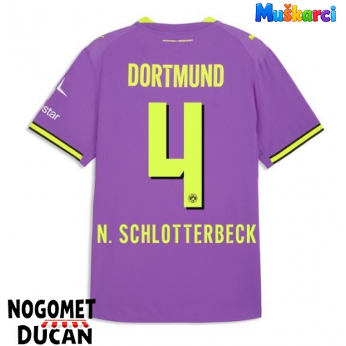 Borussia Dortmund Nico Schlotterbeck #4 Rezervni Dres 2026-27 Kratak Rukav Borussia Dortmund Nico Schlotterbeck #4 Rezervni Dres 2026-27 Kratak Rukav