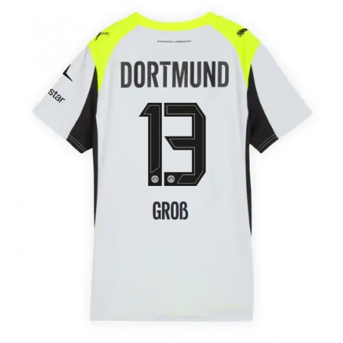 Borussia Dortmund Pascal Gross #13 Gostujuci Dres Ženska 2025-26 Kratak Rukav Borussia Dortmund Pascal Gross #13 Gostujuci Dres Ženska 2025-26 Kratak Rukav