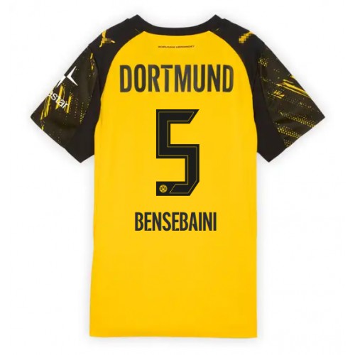 Borussia Dortmund Ramy Bensebaini #5 Domaci Dres Ženska 2025-26 Kratak Rukav Borussia Dortmund Ramy Bensebaini #5 Domaci Dres Ženska 2025-26 Kratak Rukav
