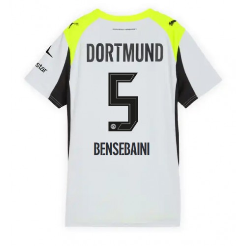 Borussia Dortmund Ramy Bensebaini #5 Gostujuci Dres Ženska 2025-26 Kratak Rukav Borussia Dortmund Ramy Bensebaini #5 Gostujuci Dres Ženska 2025-26 Kratak Rukav
