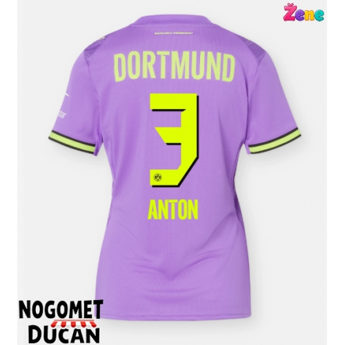 Borussia Dortmund Waldemar Anton #3 Rezervni Dres Ženska 2026-27 Kratak Rukav Borussia Dortmund Waldemar Anton #3 Rezervni Dres Ženska 2026-27 Kratak Rukav