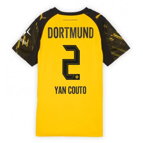 Borussia Dortmund Yan Couto #2 Domaci Dres Ženska 2025-26 Kratak Rukav Borussia Dortmund Yan Couto #2 Domaci Dres Ženska 2025-26 Kratak Rukav