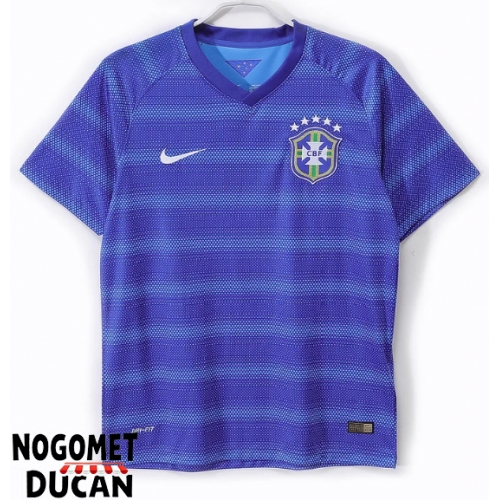 Brazil 2014 Retro Gostujuci Dres Blue Kratak Rukav Brazil 2014 Retro Gostujuci Dres Blue Kratak Rukav