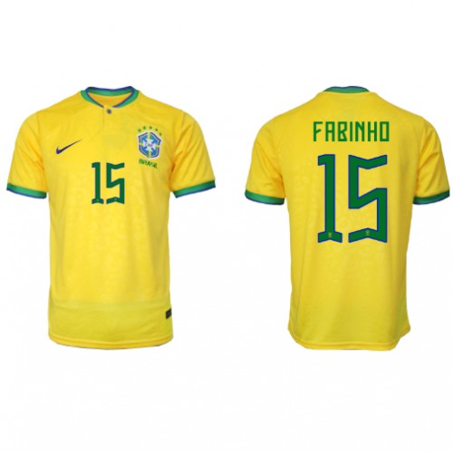 Brazil Fabinho #15 Domaci Dres SP 2022 Kratak Rukav