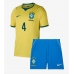 Brazil Marquinhos #4 Domaci Dres za djecu SP 2026 Kratak Rukav (+ Kratke hlače)