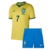 Brazil Vinicius Junior #7 Domaci Dres za djecu SP 2026 Kratak Rukav (+ Kratke hlače)