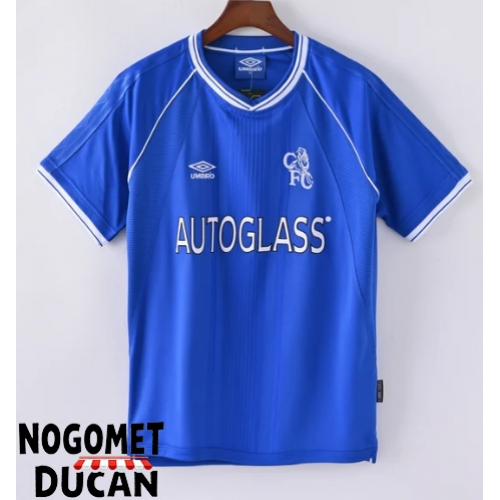Chelsea 1999-2001 Retro Domaci Dres Kratak Rukav Chelsea 1999-2001 Retro Domaci Dres Kratak Rukav
