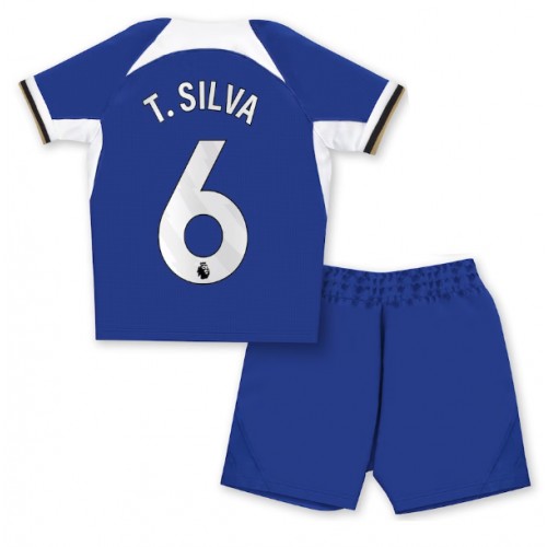 Chelsea Thiago Silva #6 Domaci Dres za djecu 2023-24 Kratak Rukav (+ Kratke hlače)