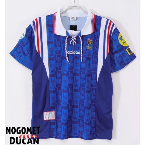 Francuska 1996 Retro Domaci Dres Kratak Rukav Francuska 1996 Retro Domaci Dres Kratak Rukav