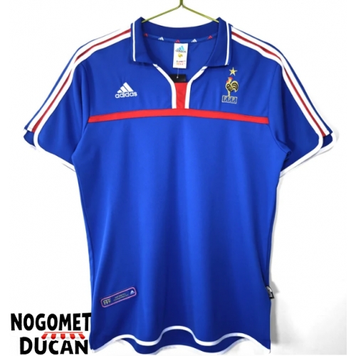 Francuska 2000 Retro Domaci Dres Kratak Rukav Francuska 2000 Retro Domaci Dres Kratak Rukav
