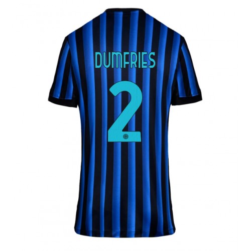 Inter Milan Denzel Dumfries #2 Domaci Dres Ženska 2025-26 Kratak Rukav Inter Milan Denzel Dumfries #2 Domaci Dres Ženska 2025-26 Kratak Rukav