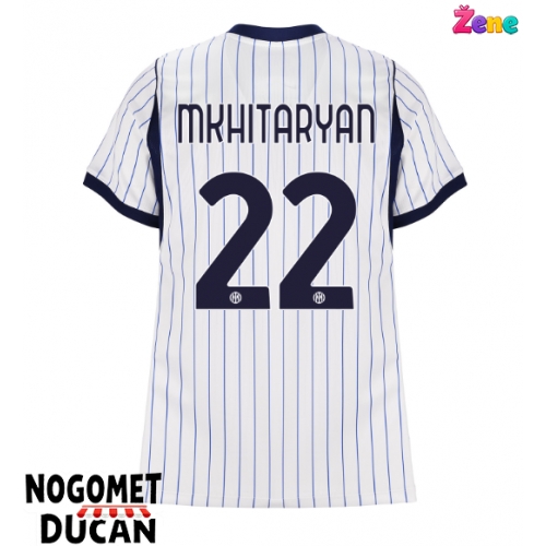 Inter Milan Henrikh Mkhitaryan #22 Gostujuci Dres Ženska 2026-27 Kratak Rukav Inter Milan Henrikh Mkhitaryan #22 Gostujuci Dres Ženska 2026-27 Kratak Rukav