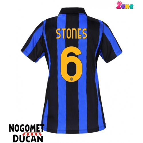 Inter Milan John Stones #6 Domaci Dres Ženska 2026-27 Kratak Rukav Inter Milan John Stones #6 Domaci Dres Ženska 2026-27 Kratak Rukav