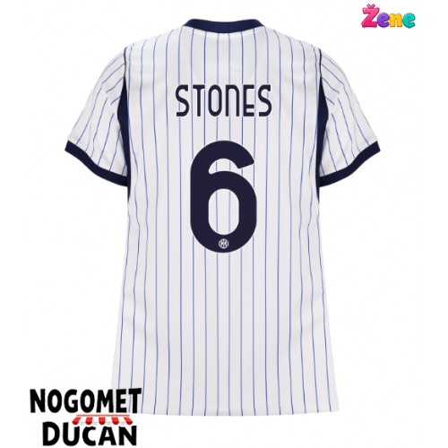 Inter Milan John Stones #6 Gostujuci Dres Ženska 2026-27 Kratak Rukav Inter Milan John Stones #6 Gostujuci Dres Ženska 2026-27 Kratak Rukav