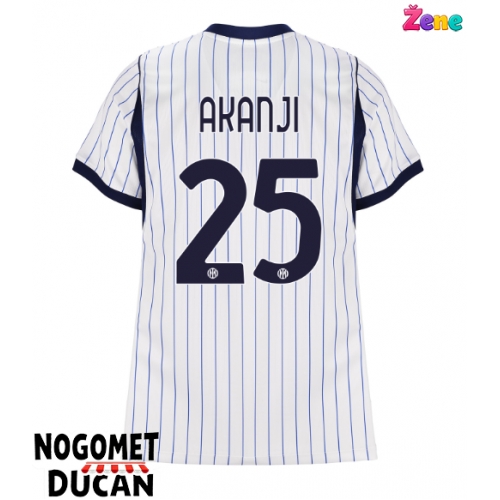 Inter Milan Manuel Akanji #25 Gostujuci Dres Ženska 2026-27 Kratak Rukav Inter Milan Manuel Akanji #25 Gostujuci Dres Ženska 2026-27 Kratak Rukav
