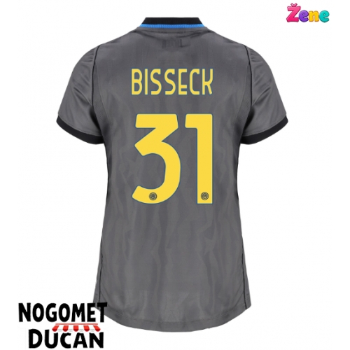 Inter Milan Yann Bisseck #31 Rezervni Dres Ženska 2026-27 Kratak Rukav Inter Milan Yann Bisseck #31 Rezervni Dres Ženska 2026-27 Kratak Rukav