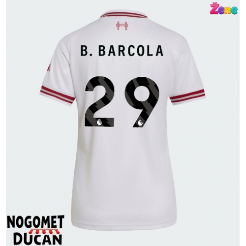 Liverpool Bradley Barcola #29 Gostujuci Dres Ženska 2026-27 Kratak Rukav Liverpool Bradley Barcola #29 Gostujuci Dres Ženska 2026-27 Kratak Rukav