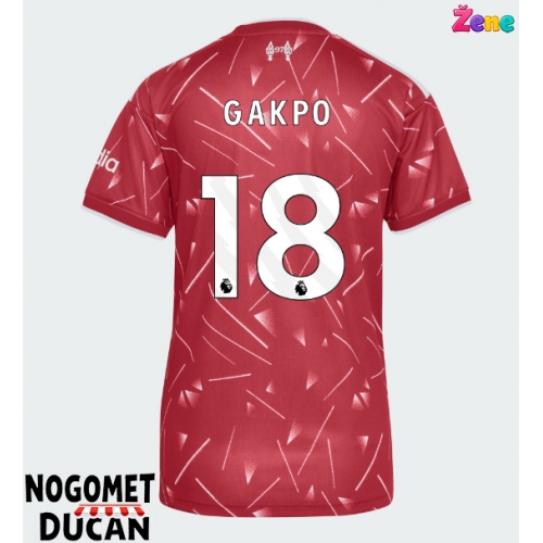 Liverpool Cody Gakpo #18 Domaci Dres Ženska 2026-27 Kratak Rukav Liverpool Cody Gakpo #18 Domaci Dres Ženska 2026-27 Kratak Rukav