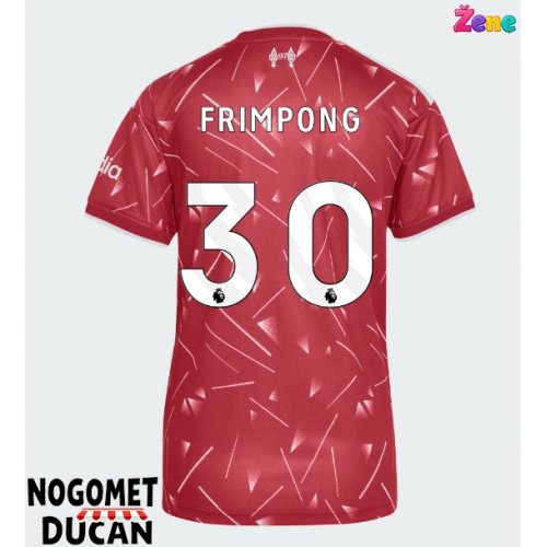 Liverpool Jeremie Frimpong #30 Domaci Dres Ženska 2026-27 Kratak Rukav Liverpool Jeremie Frimpong #30 Domaci Dres Ženska 2026-27 Kratak Rukav
