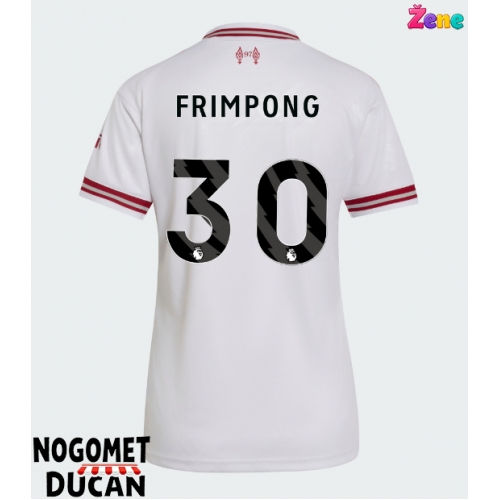 Liverpool Jeremie Frimpong #30 Gostujuci Dres Ženska 2026-27 Kratak Rukav Liverpool Jeremie Frimpong #30 Gostujuci Dres Ženska 2026-27 Kratak Rukav