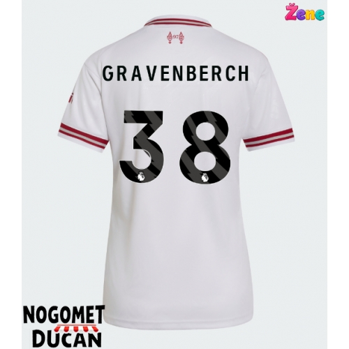 Liverpool Ryan Gravenberch #38 Gostujuci Dres Ženska 2026-27 Kratak Rukav Liverpool Ryan Gravenberch #38 Gostujuci Dres Ženska 2026-27 Kratak Rukav