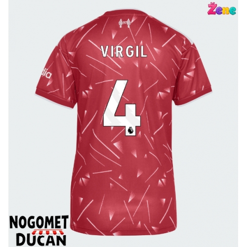 Liverpool Virgil van Dijk #4 Domaci Dres Ženska 2026-27 Kratak Rukav Liverpool Virgil van Dijk #4 Domaci Dres Ženska 2026-27 Kratak Rukav