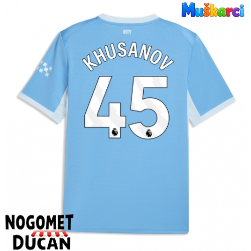 Manchester City Abdukodir Khusanov #45 Domaci Dres 2026-27 Kratak Rukav Manchester City Abdukodir Khusanov #45 Domaci Dres 2026-27 Kratak Rukav