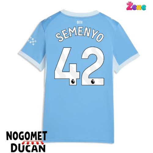 Manchester City Antoine Semenyo #42 Domaci Dres Ženska 2026-27 Kratak Rukav Manchester City Antoine Semenyo #42 Domaci Dres Ženska 2026-27 Kratak Rukav