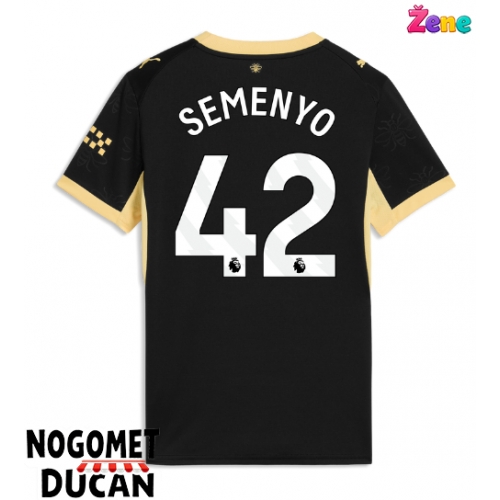 Manchester City Antoine Semenyo #42 Gostujuci Dres Ženska 2026-27 Kratak Rukav Manchester City Antoine Semenyo #42 Gostujuci Dres Ženska 2026-27 Kratak Rukav