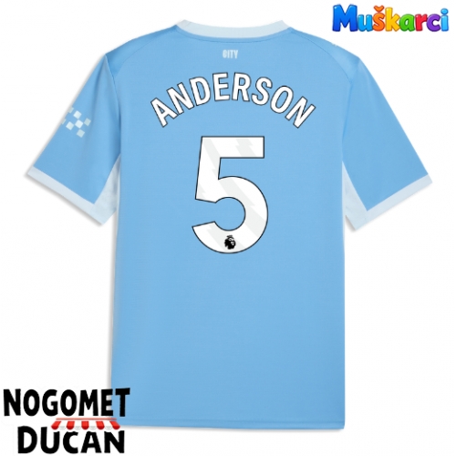 Manchester City Elliot Anderson #5 Domaci Dres 2026-27 Kratak Rukav Manchester City Elliot Anderson #5 Domaci Dres 2026-27 Kratak Rukav