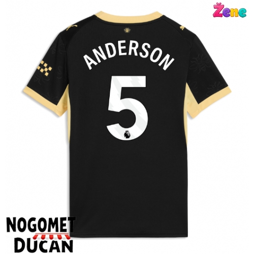 Manchester City Elliot Anderson #5 Gostujuci Dres Ženska 2026-27 Kratak Rukav Manchester City Elliot Anderson #5 Gostujuci Dres Ženska 2026-27 Kratak Rukav
