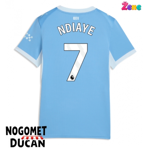 Manchester City Iliman Ndiaye #7 Domaci Dres Ženska 2026-27 Kratak Rukav Manchester City Iliman Ndiaye #7 Domaci Dres Ženska 2026-27 Kratak Rukav