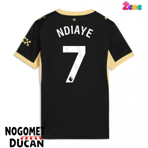Manchester City Iliman Ndiaye #7 Gostujuci Dres Ženska 2026-27 Kratak Rukav Manchester City Iliman Ndiaye #7 Gostujuci Dres Ženska 2026-27 Kratak Rukav