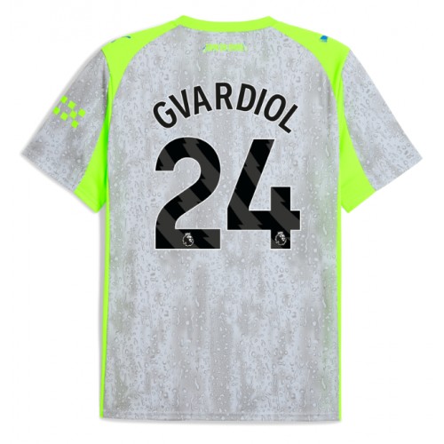 Manchester City Josko Gvardiol #24 Rezervni Dres 2025-26 Kratak Rukav Manchester City Josko Gvardiol #24 Rezervni Dres 2025-26 Kratak Rukav