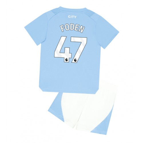 Manchester City Phil Foden #47 Domaci Dres za djecu 2023-24 Kratak Rukav (+ Kratke hlače)